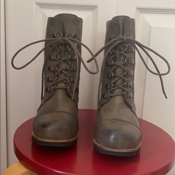 NWOT Merona Highheel boot size 6.5 color khaki - Picture 2 of 6